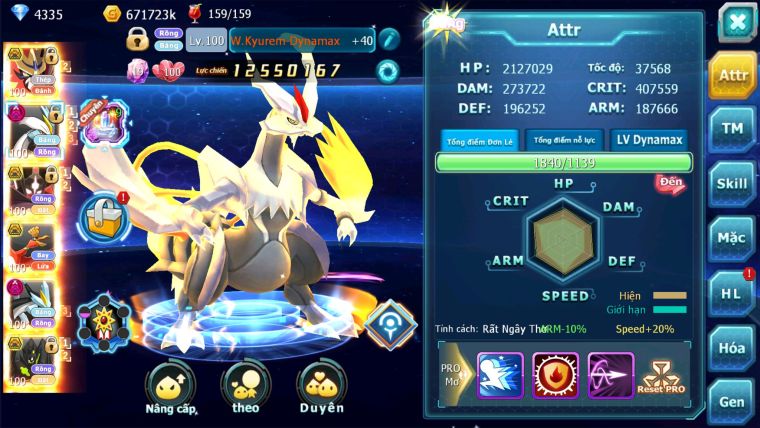 MÃ : #TTS2244 - SV 1305 - V15 - TOP36 - VUA KHIÊN BÁ CHỦ CẶP ZEVIL BÁ CHỦ WB DYNAMAX PET XỊN SÒ