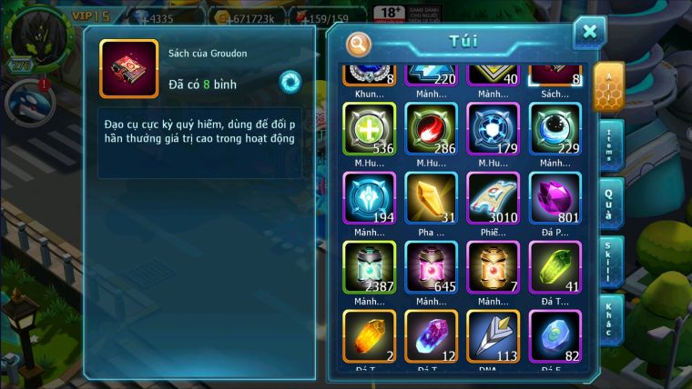 MÃ : #TTS2244 - SV 1305 - V15 - TOP36 - VUA KHIÊN BÁ CHỦ CẶP ZEVIL BÁ CHỦ WB DYNAMAX PET XỊN SÒ
