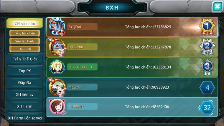 MÃ : #TTS2247 - SV1282 - V9 -TOP26 - V9 - HOOH CỘNG HƯỞNG DYANAMX  YVETAL BC UNVOA WB BC  MEW GIÁP BC
