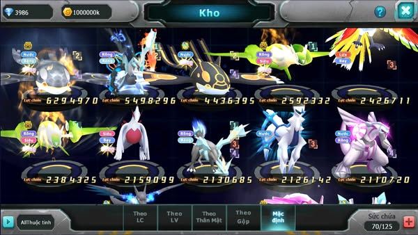 MÃ : #TTS2251 - SV 1353 V7 - QUÁI VẬT BIỂN CẢ BÁ CHỦ - UNVOA  KYOGRE CẶP LATI BÁ CHỦ HOOH