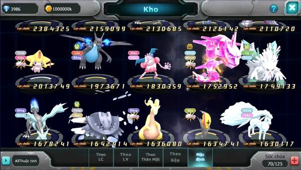 MÃ : #TTS2251 - SV 1353 V7 - QUÁI VẬT BIỂN CẢ BÁ CHỦ - UNVOA  KYOGRE CẶP LATI BÁ CHỦ HOOH