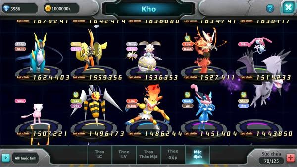 MÃ : #TTS2251 - SV 1353 V7 - QUÁI VẬT BIỂN CẢ BÁ CHỦ - UNVOA  KYOGRE CẶP LATI BÁ CHỦ HOOH
