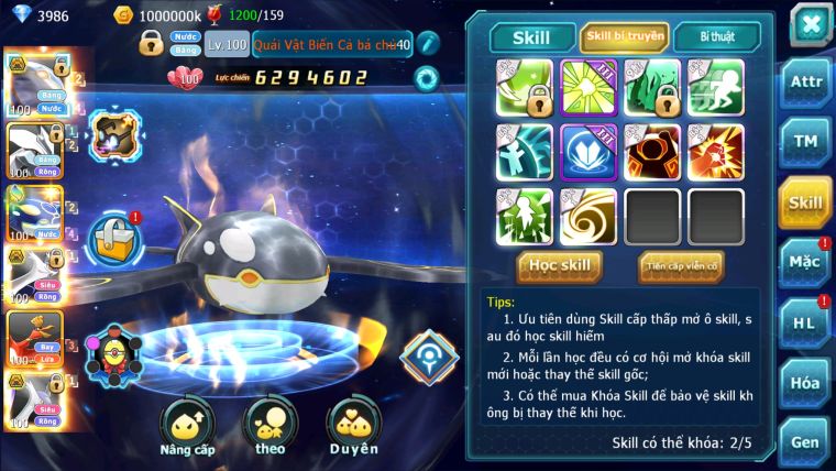 MÃ : #TTS2251 - SV 1353 V7 - QUÁI VẬT BIỂN CẢ BÁ CHỦ - UNVOA  KYOGRE CẶP LATI BÁ CHỦ HOOH