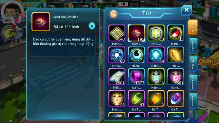 MÃ : #TTS2251 - SV 1353 V7 - QUÁI VẬT BIỂN CẢ BÁ CHỦ - UNVOA  KYOGRE CẶP LATI BÁ CHỦ HOOH
