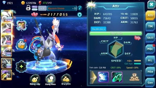 MÃ : #TTS2250 - SV1662 - V7 UNVOA CẶP LATI BÁ CHỦ PALKIA  RAIKOU QUÁ NGON