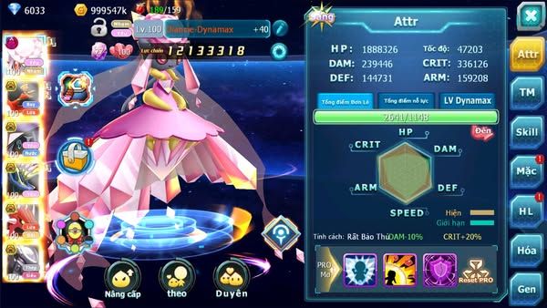 MÃ : #TTS2258 - SV1407 - V9- DIANCIE DYNAMAX TEAM YÊU BÁ CHỦ  HOOH BC QVLD BC  MEW GIÁP BC  QUÁ NGON LÀNH