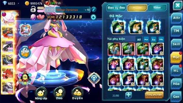 MÃ : #TTS2258 - SV1407 - V9- DIANCIE DYNAMAX TEAM YÊU BÁ CHỦ  HOOH BC QVLD BC  MEW GIÁP BC  QUÁ NGON LÀNH