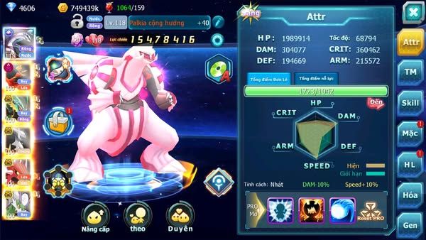 MÃ : #TTS2254 - SV 1311 - V0 NGUYÊN ZIN PALKIA CỘNG HƯỞNG TEAM BAY BÁ CHỦ ARC BÁ CHỦ  QVLD BC QVBC BC QUÁ NGON