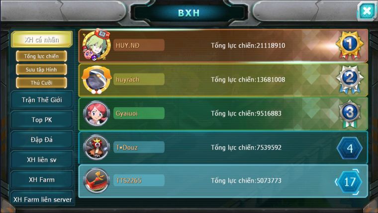 MÃ : #TTS2265 - SV1674 -TOP17 - V6 - HOOH BÁ CHỦ BUILD SIÊU NGON