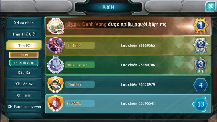 MÃ : #TTS2295 - SV 1367 - TOP13 - V14 - HOOH CỘNG HƯỞNG DYNAMAX YVETAL CỘNG HƯỞNG TEAM YÊU BC UNVOA WB BC QUÁ NGON