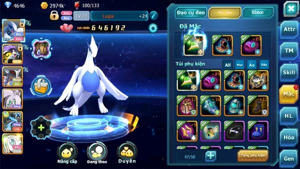 MÃ : #TTS2303 -SV1700 -V4 TOP 45 - LUGIA RAIKOU AMDLO GOODRA QUÁ NGON