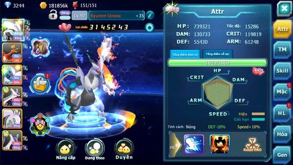 MÃ : #TTS2320 - SV1627 - UNVOA HOOH LUGIA  CẶP LATI KYOGRE QUÁ NGON