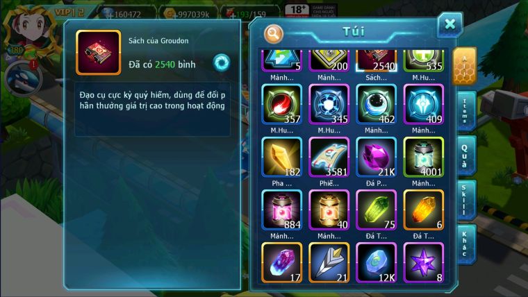MÃ : #TTS2318 - SV 1383 - TOP22 - V12 - 160K KC - 2K5 SÁCH - 150 MẢNH YVETAL CỘNG HƯỞNG - PALKIA BÁ CHỦ QVLD BC BUILD QUÁ ĐỈNH VỀ LÊN Y ECHO