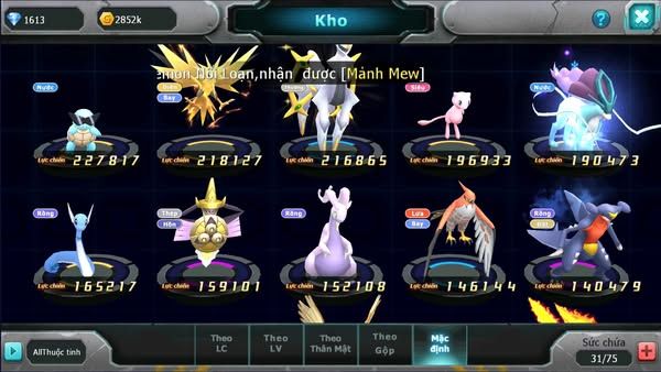 MÃ : #TTS2317 - SV1671 - V7 95 SÁCH - UNVOA GROUDON CHAR LUGIA QUÁ NGON ACC BỎ LÂU AE VỀ CÀY CHAY ĐỠ PHẢI NẠP