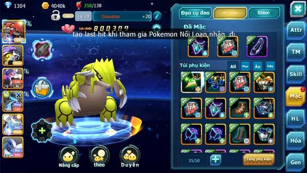 MÃ : #TTS2316 - SV 1688 -TOP32 - V8 - 240 SÁCH - GROUDON RAIKOU DRAK HOOH CÓ THẦN ĐIỆN DẠNG THÚ LÀM TEAM ĐIỆN NGON ĐÓ AE
