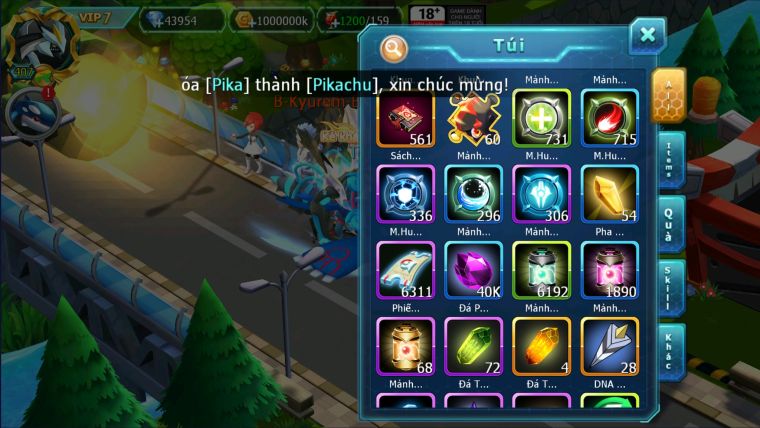 MÃ : #TTS2321 - SV948 - TOP9 ALL - DƯ 44K KC-  TEAM BAY CHỈ SỐ KHỦNG UNVOA WB BC CẶP CÁ BC CHAM CỰC TỐT
