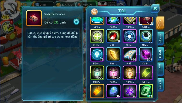 MÃ : #TTS2329 - SV1604-V5- 500 SÁCH - MEW GIÁP BÁ CHỦ UNVOA CẶP LATI BÁ CHỦ  HOOH QVLD KYOGRE QUÁ NGON