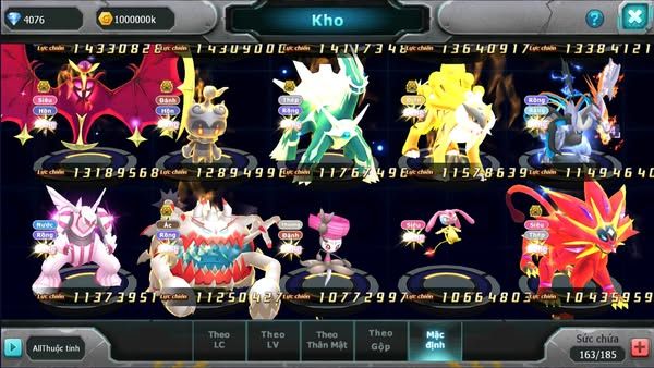 MÃ : #TTS2337 - SV50 - TOP2 - V16 - DIANCIE HOOH CỘNG HƯỞNG DYNAMAX RAY BÁ CHỦ MEGA NEC HOOPA BC QUÁ NGON DP KHỦNG