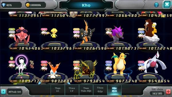 MÃ : #TTS2337 - SV50 - TOP2 - V16 - DIANCIE HOOH CỘNG HƯỞNG DYNAMAX RAY BÁ CHỦ MEGA NEC HOOPA BC QUÁ NGON DP KHỦNG