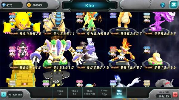 MÃ : #TTS2337 - SV50 - TOP2 - V16 - DIANCIE HOOH CỘNG HƯỞNG DYNAMAX RAY BÁ CHỦ MEGA NEC HOOPA BC QUÁ NGON DP KHỦNG