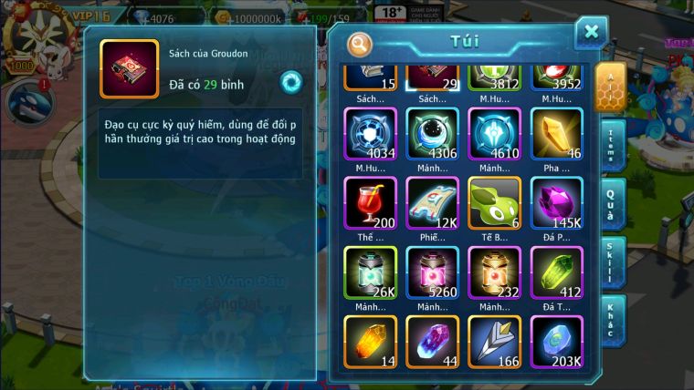 MÃ : #TTS2337 - SV50 - TOP2 - V16 - DIANCIE HOOH CỘNG HƯỞNG DYNAMAX RAY BÁ CHỦ MEGA NEC HOOPA BC QUÁ NGON DP KHỦNG