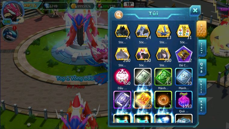 MÃ : #TTS2336 - SV 1243 - TOP37 - V15 - HOOH CH DYNAMAX UNVOA BÁ CHỦ ( 10TR ATM ) - WB BÁ CHỦ  DIANCIE BC NHIỀU PET HT