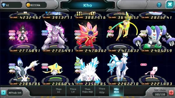 MÃ : #TTS2345 - SV1407 - V9 TEAM YÊU DYNAMAX TEAM LỬA BÁ CHỦ MEW GIÁP BC UNVOA