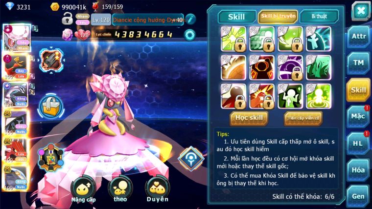 MÃ : #TTS2342- SV 901 - TOP4-5 - DIANCIE CỘNG HƯỞNG DYNAMAX PALKIA CỘNG HƯỞNG HOOH DYNAMX 3 TEAM QUÁ ĐẸP