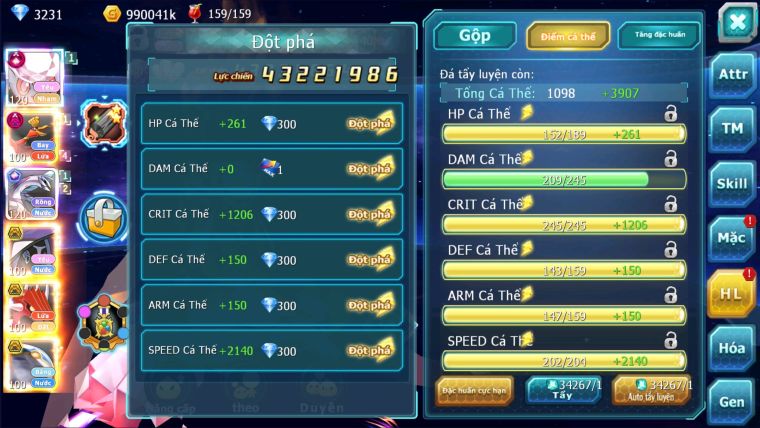 MÃ : #TTS2342- SV 901 - TOP4-5 - DIANCIE CỘNG HƯỞNG DYNAMAX PALKIA CỘNG HƯỞNG HOOH DYNAMX 3 TEAM QUÁ ĐẸP