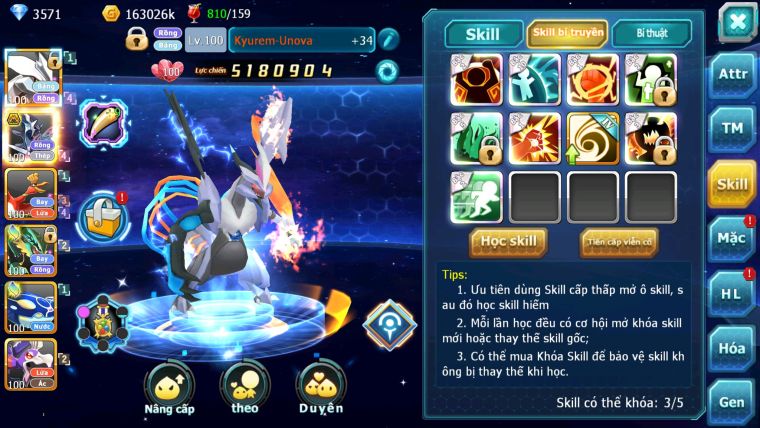 MÃ : #TTS2362 - SV1341 - V6 - UNVOA DIALGA BÁ CHỦ HOOH RAYQUAZA DRAK HOOH THẦN GIÓ YVETAL