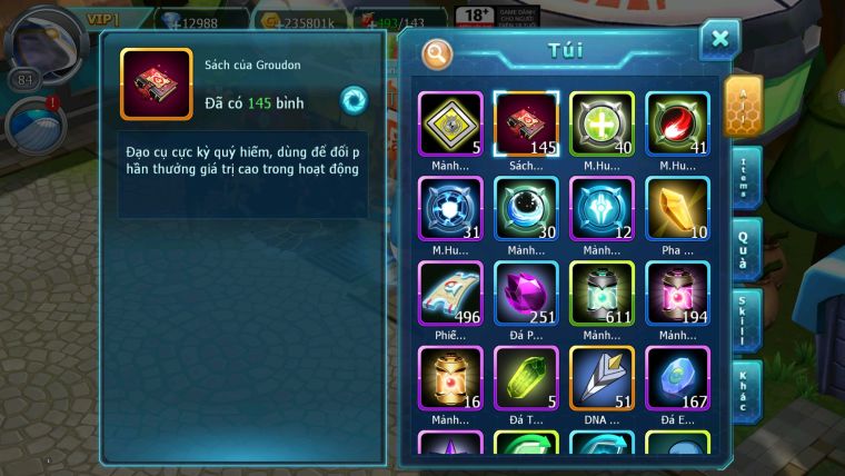 MÃ : #TTS2364 - SV1646 - V1 - 12K KC - QUÁI VẬT BIỂN CẢ BÁ CHỦ KYOGRE PAL LATI BC