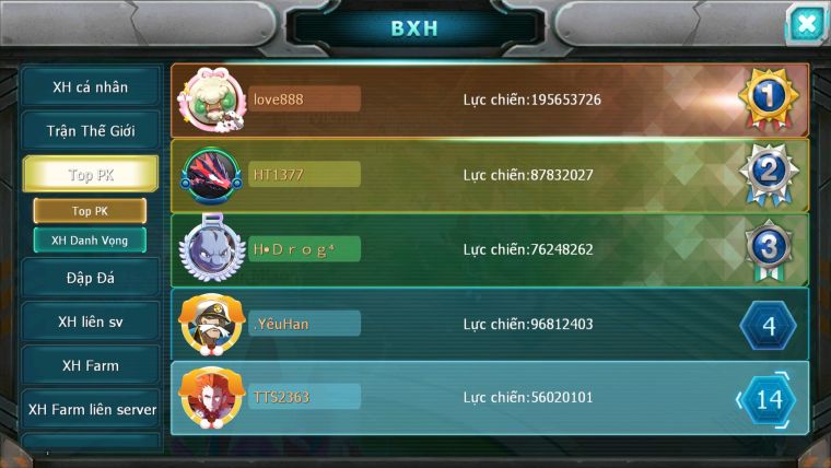MÃ : #TTS2363 - SV1367 - TOP14 - HOOH CỘNG HƯỞNG DYNAMAX LC KHỦNG YVETAL CỘNG HƯỞNG DIANCIE BC THẦN GIÓ BC UNBVOA WB BC