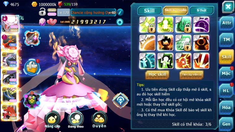MÃ : #TTS2369 - SV 1162 - TOP32 - DIANCIE ECHO DYAMAX - HOOH DYNAMAX 3 TEAM YÊU LỬA NƯỚC