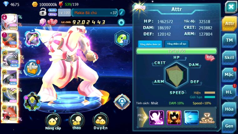 MÃ : #TTS2369 - SV 1162 - TOP32 - DIANCIE ECHO DYAMAX - HOOH DYNAMAX 3 TEAM YÊU LỬA NƯỚC