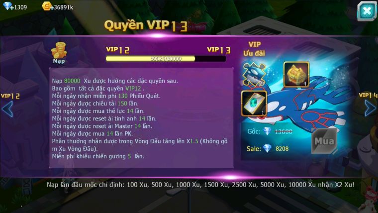MÃ : #TTS2376 - SV 1646 - V12 - TOP31 - HOOH DYNAMAX QVBC BÁ CHỦ THẦN GIÓ BC QVLD BC ZEVIL