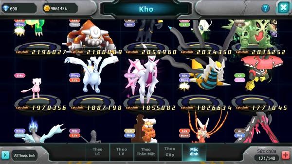 MÃ : #TTS2375 - SV1473 - V11 - TEAM YÊU BÁ CHỦ LUGIA PALKIA BÁ CHỦ QVLD BC QUÁ NGON