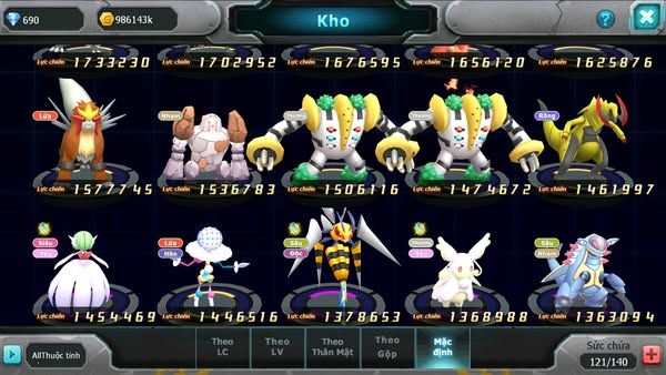 MÃ : #TTS2375 - SV1473 - V11 - TEAM YÊU BÁ CHỦ LUGIA PALKIA BÁ CHỦ QVLD BC QUÁ NGON