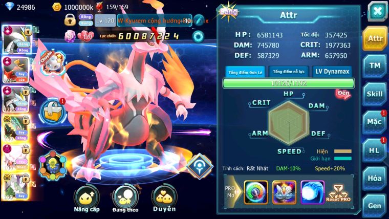 MÃ : #TTS2411 - SV 646 - TOP 4 ALL - WHITE BLACK CH DYNAMAX LC SIÊU KHỦNG HOOH ECHO RAY BC DIANCIE DYNAMAX 3 TEAM CỰC NGON