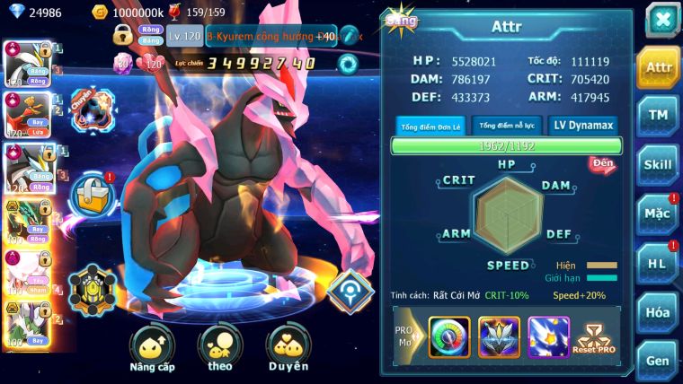 MÃ : #TTS2411 - SV 646 - TOP 4 ALL - WHITE BLACK CH DYNAMAX LC SIÊU KHỦNG HOOH ECHO RAY BC DIANCIE DYNAMAX 3 TEAM CỰC NGON