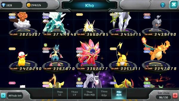 MÃ : #TTS2423 - SV 1178 - TOP21 - V15- HOOH WB CỘNG HƯỞNG DYNAMAX THẦN ĐIỆN DYNAMAX PR DIALGA BC