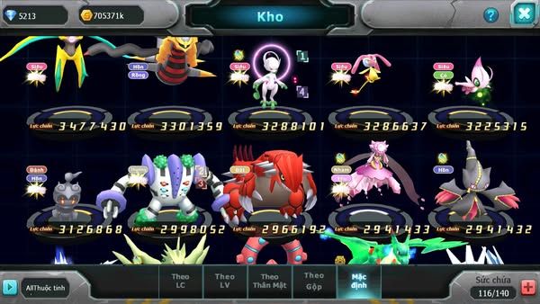 MÃ : #TTS2428 - SV 333 -V8 WB BC UNVOA RAYQUAZA BC HOOH BC NHIỀU PET HT