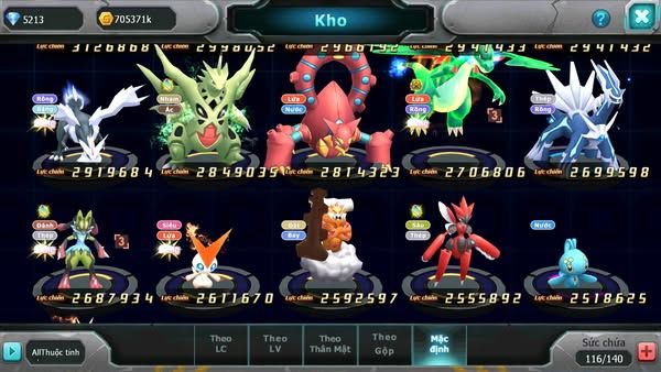 MÃ : #TTS2428 - SV 333 -V8 WB BC UNVOA RAYQUAZA BC HOOH BC NHIỀU PET HT