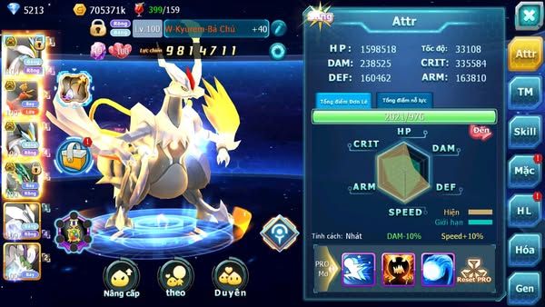 MÃ : #TTS2428 - SV 333 -V8 WB BC UNVOA RAYQUAZA BC HOOH BC NHIỀU PET HT