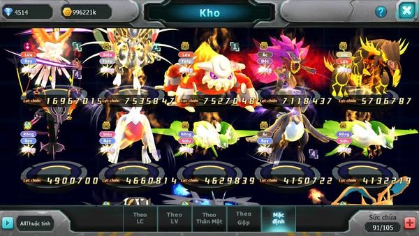 MÃ : #TTS2435 - SV980 - HOOH CH DYNAMAX LC KHỦNG - TEAM LỬA BC MEW GIÁP BC CẶP LATI BC BTAA BC LUGIA BC