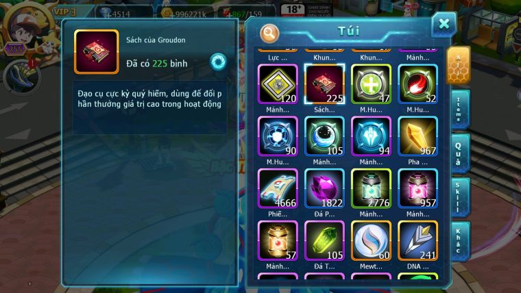 MÃ : #TTS2435 - SV980 - HOOH CH DYNAMAX LC KHỦNG - TEAM LỬA BC MEW GIÁP BC CẶP LATI BC BTAA BC LUGIA BC
