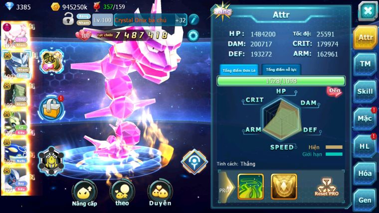 MÃ : #TTS2434 - SV1311 - TEAM NHAM DYNAMAX MEW GIÁP BC CELEBI BC  CẶP CÁ BC
