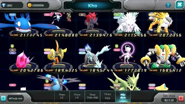 MÃ : #TTS2440 - SV 1561 - V11 LUGIA BC UNVOA LUGIA DRAK BC MEW GIÁP BC LAITOS LATIAS BC QUÁ NGON