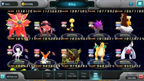 MÃ : #TTS2438 - SV 50 - TOP2 ALL DIANCIE - HOOH CỘNG HƯỞNG DYNAMAX LC KHỦNG NHIỀU PET HT BC HOOPA MEGA NEC