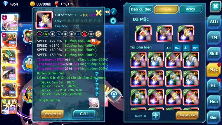 MÃ : #TTS2438 - SV 50 - TOP2 ALL DIANCIE - HOOH CỘNG HƯỞNG DYNAMAX LC KHỦNG NHIỀU PET HT BC HOOPA MEGA NEC