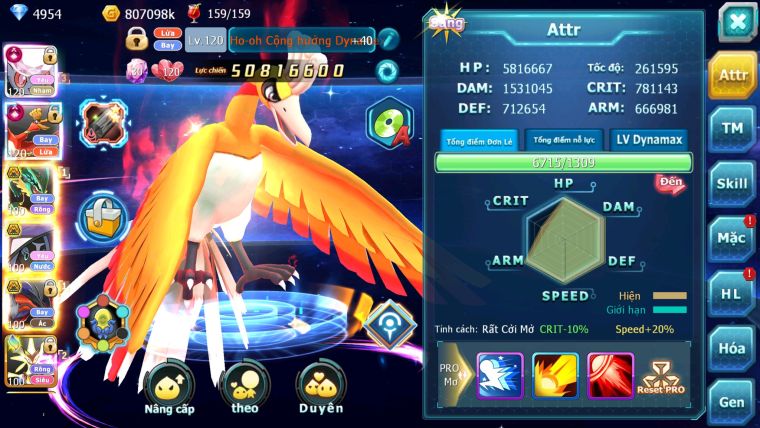 MÃ : #TTS2438 - SV 50 - TOP2 ALL DIANCIE - HOOH CỘNG HƯỞNG DYNAMAX LC KHỦNG NHIỀU PET HT BC HOOPA MEGA NEC